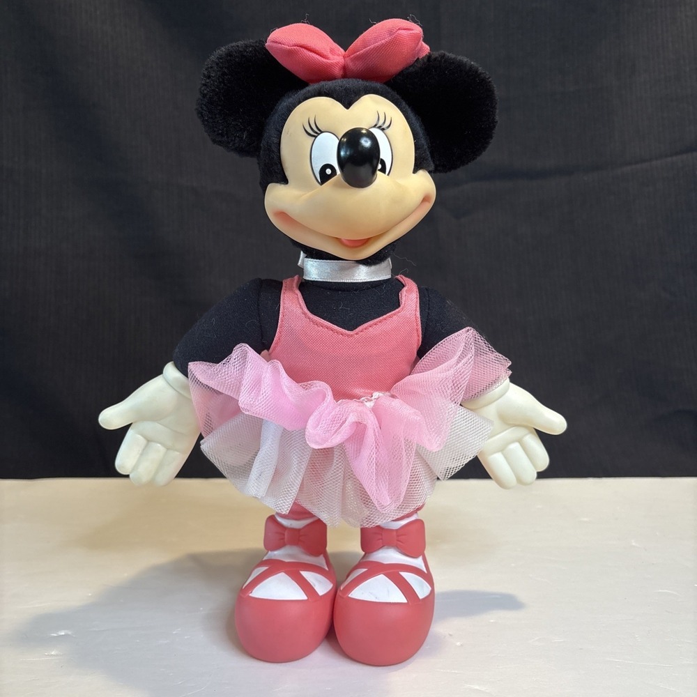 Vtg 1980s Minnie Mouse Ballerina 11" Plush Toy Applause Walt Disney 33316